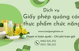 Giấy Phép Quảng Cáo Thực Phẩm Chức Năng